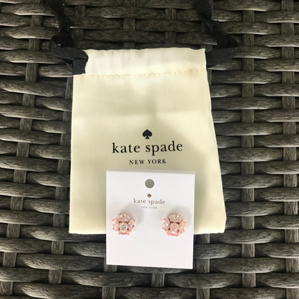 Kate Spade Flying Colors earrings in blush color